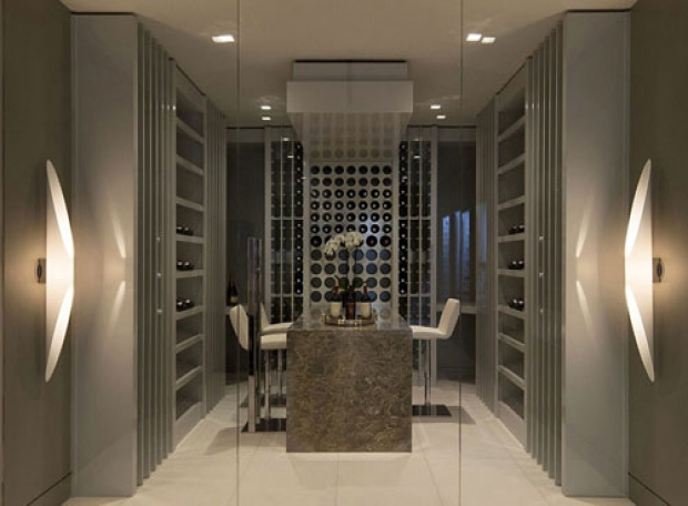 Tủ rượu nhôm kính âm tường đẹp giá rẻ