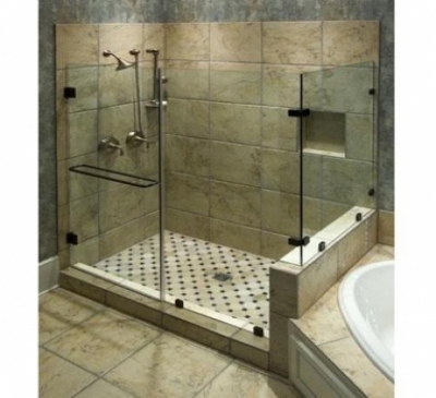 Thi công phòng tắm kính cửa trượt treo đẹp với mẫu 2017