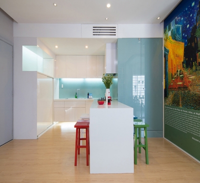 Kính sơn màu ốp bếp tại bình dương, bình phước